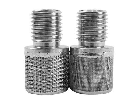 M18 External Thread 10μm Sintered Mesh Filter Element